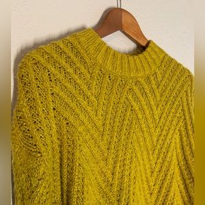 Goldenrod knit patterned sweater by A New Day, Size Small